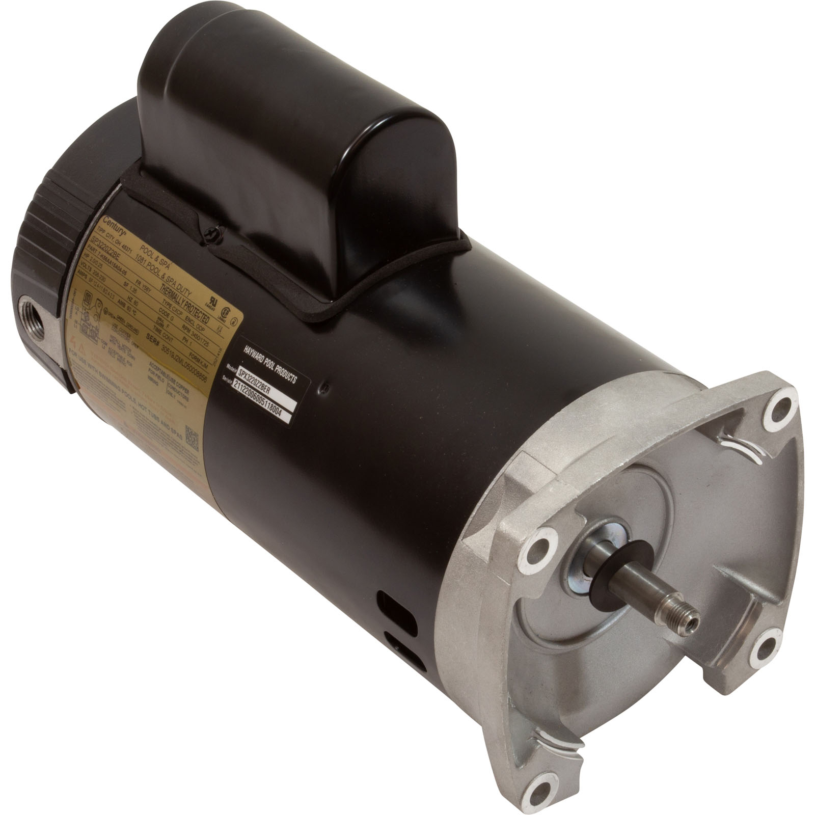 Hayward SPX3220Z2BER 2HP 208V/230V 3-phase 2 Speed Sq Flansch Voll Rate 230v 3 Phase Motor On 208v